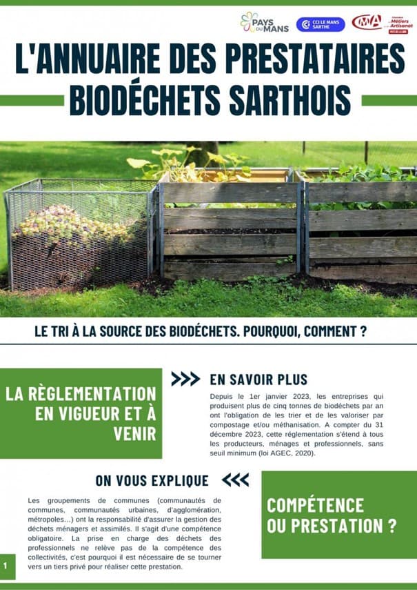 Annuaire Biodéchets Couverture - Pays du Mans